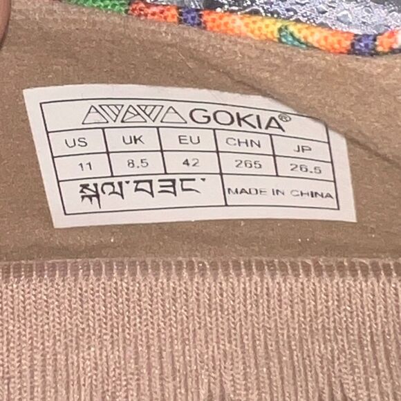 GOKIA~LHASA BLOSSOM COLORFUL CANVAS FASHION SLIP-ON WOMEN'S SHOES ~ SIZE 11 - Picture 10 of 13